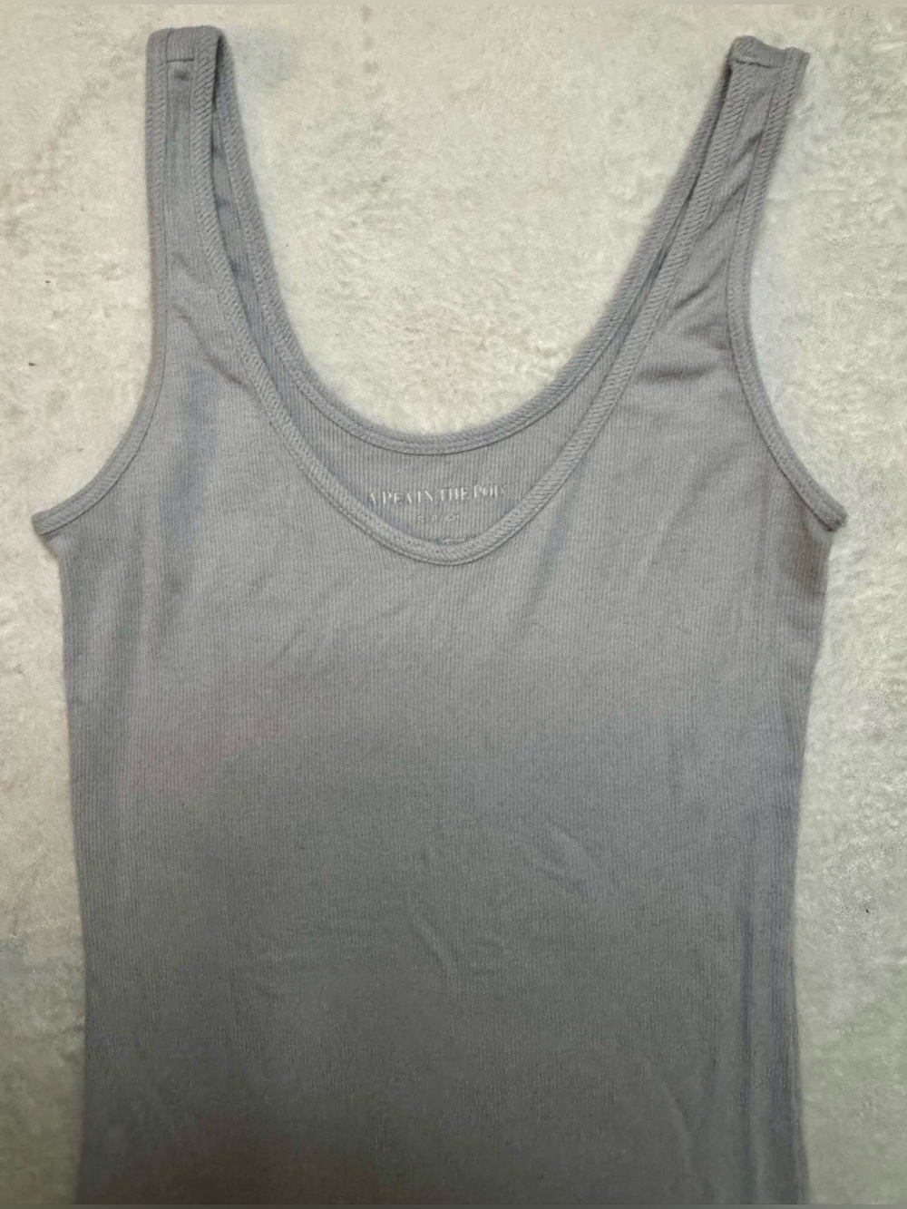 Classic Maternity Scoop Neck Tank Top - Small Light Grey - Picture 3 of 7